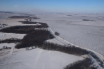 Frozen Otter Tail River near Breckenridge_ MN