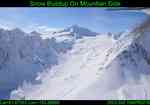 Snow Buildup On Mountain Side