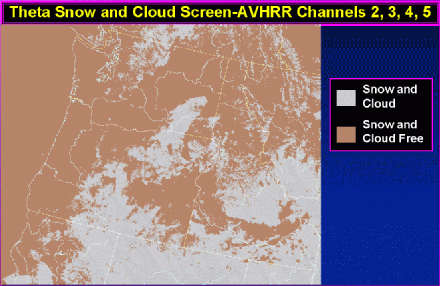 Theta Snow and Cloud Screen-AVHRR Channels 2,3,4,5